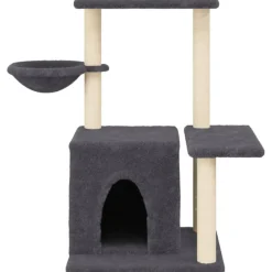 Maison Exclusive Arbres À Chat Et Jouets | - Arbre à chat avec griffoirs en sisal gris foncé 83 cm