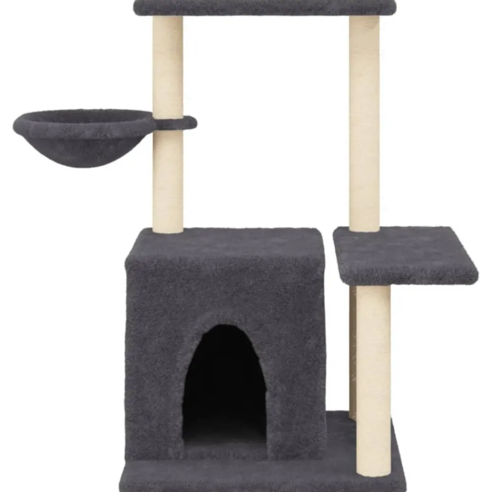 Maison Exclusive Arbres À Chat Et Jouets | - Arbre à chat avec griffoirs en sisal gris foncé 83 cm