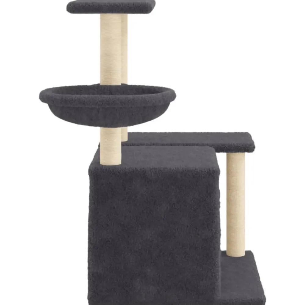 Maison Exclusive Arbres À Chat Et Jouets | - Arbre à chat avec griffoirs en sisal gris foncé 83 cm