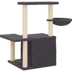 Maison Exclusive Arbres À Chat Et Jouets | - Arbre à chat avec griffoirs en sisal gris foncé 83 cm