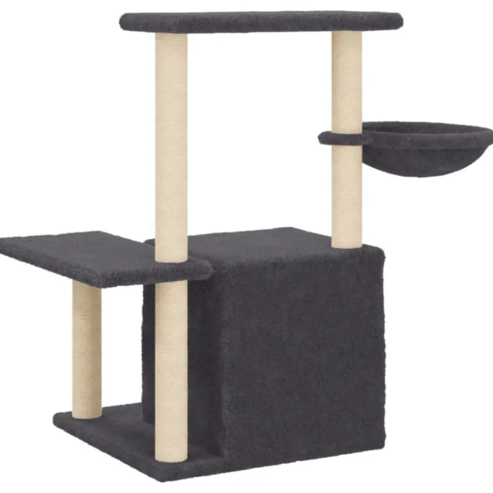 Maison Exclusive Arbres À Chat Et Jouets | - Arbre à chat avec griffoirs en sisal gris foncé 83 cm