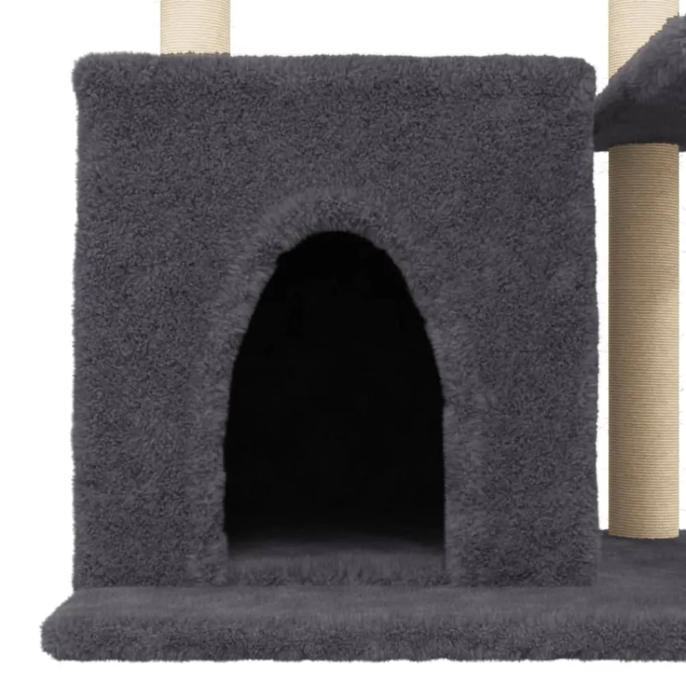 Maison Exclusive Arbres À Chat Et Jouets | - Arbre à chat avec griffoirs en sisal gris foncé 83 cm