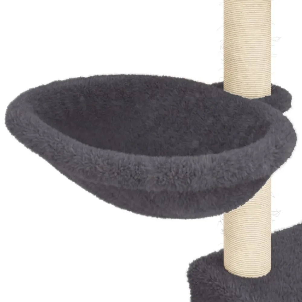 Maison Exclusive Arbres À Chat Et Jouets | - Arbre à chat avec griffoirs en sisal gris foncé 83 cm