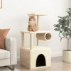 Maison Exclusive Arbres À Chat Et Jouets | - Arbre à chat avec griffoirs en sisal crème 136 cm