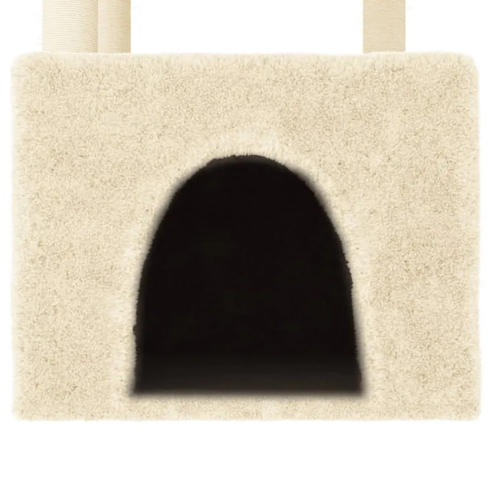Maison Exclusive Arbres À Chat Et Jouets | - Arbre à chat avec griffoirs en sisal crème 136 cm