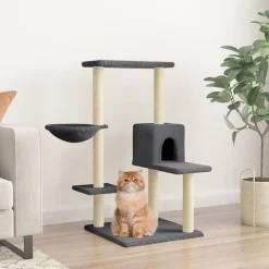 Maison Exclusive - Arbre à chat avec griffoirs en sisal gris foncé 95 cm Outlet