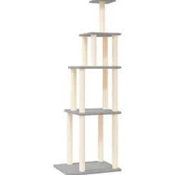 Maison Exclusive - Arbre à chat avec griffoirs en sisal gris clair 183 cm Hot