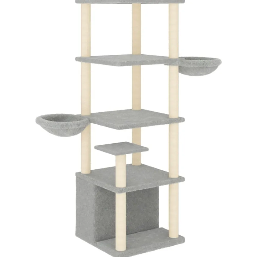 Maison Exclusive Arbres À Chat Et Jouets | - Arbre à chat avec griffoirs en sisal gris foncé 48 cm