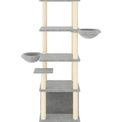 Maison Exclusive Arbres À Chat Et Jouets | - Arbre à chat avec griffoirs en sisal gris foncé 48 cm