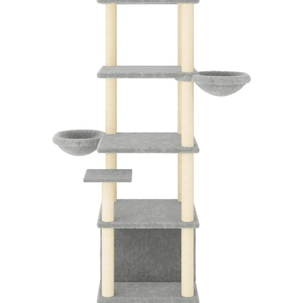 Maison Exclusive Arbres À Chat Et Jouets | - Arbre à chat avec griffoirs en sisal gris foncé 48 cm