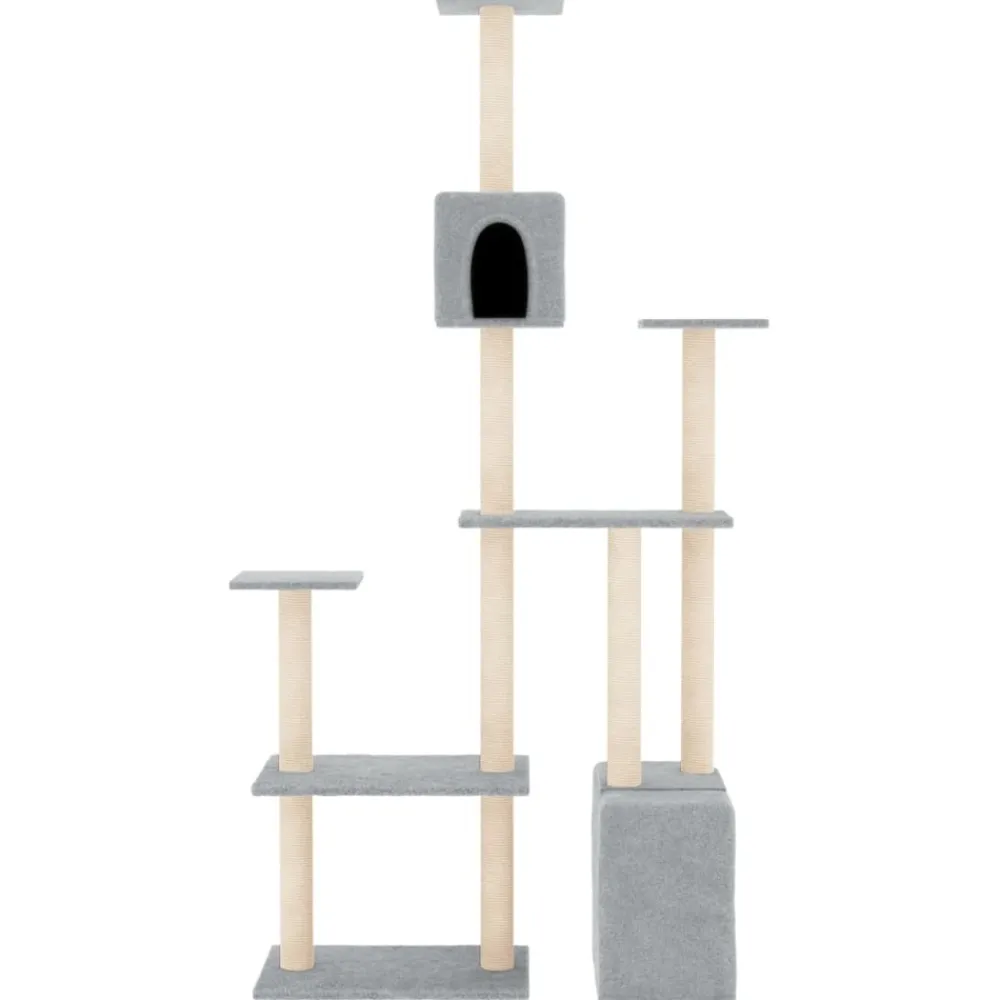 Maison Exclusive Arbres À Chat Et Jouets | - Arbre à chat avec griffoirs en sisal gris clair 168 cm