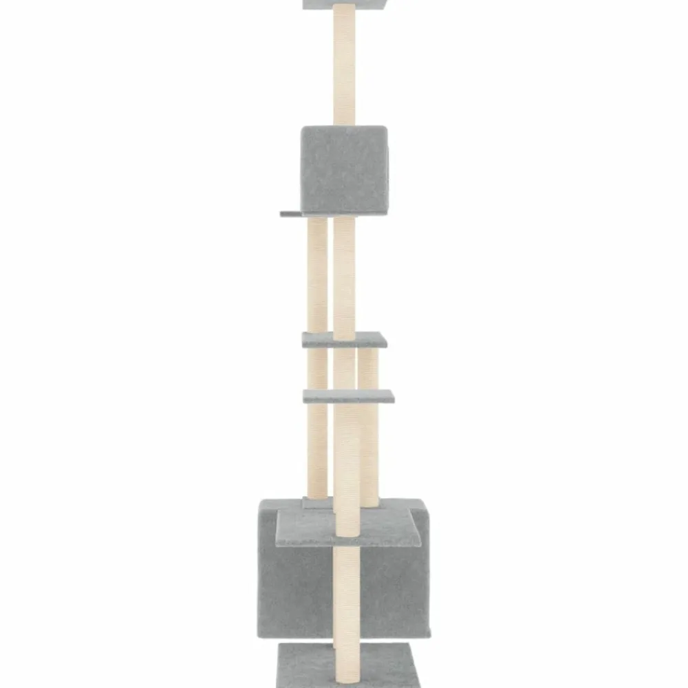 Maison Exclusive Arbres À Chat Et Jouets | - Arbre à chat avec griffoirs en sisal gris clair 168 cm