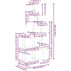 Maison Exclusive Arbres À Chat Et Jouets | - Arbre à chat avec griffoirs en sisal gris clair 168 cm