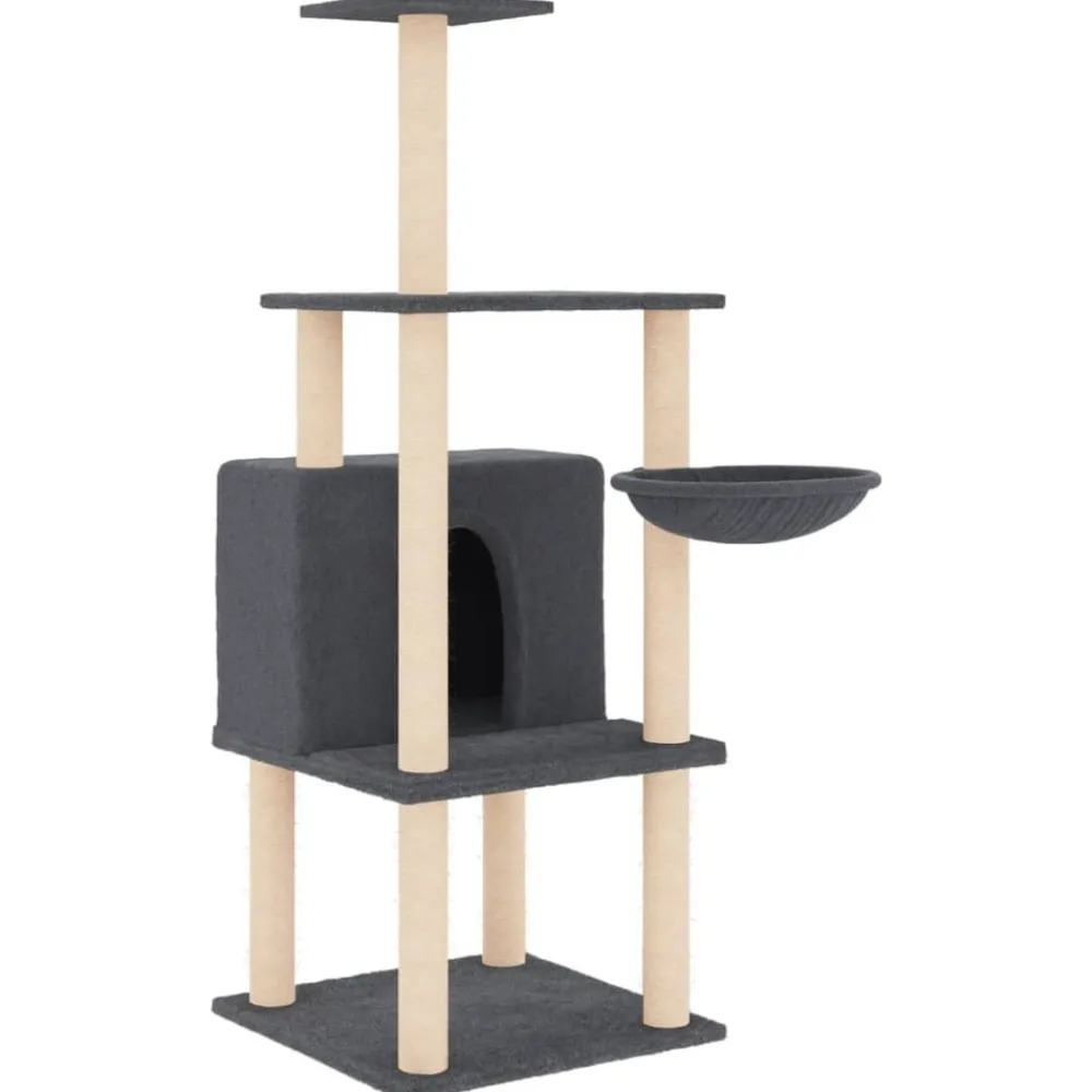 Maison Exclusive Arbres À Chat Et Jouets | - Arbre à chat avec griffoirs en sisal gris clair 94 cm