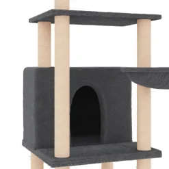 Maison Exclusive Arbres À Chat Et Jouets | - Arbre à chat avec griffoirs en sisal gris clair 94 cm
