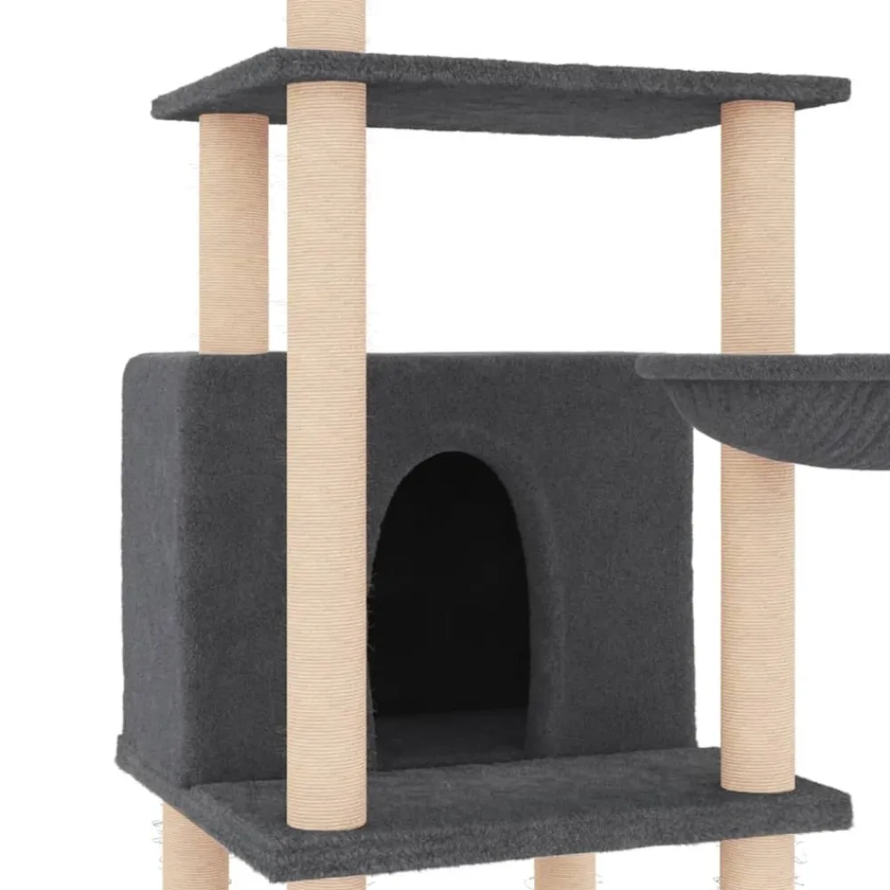 Maison Exclusive Arbres À Chat Et Jouets | - Arbre à chat avec griffoirs en sisal gris clair 94 cm
