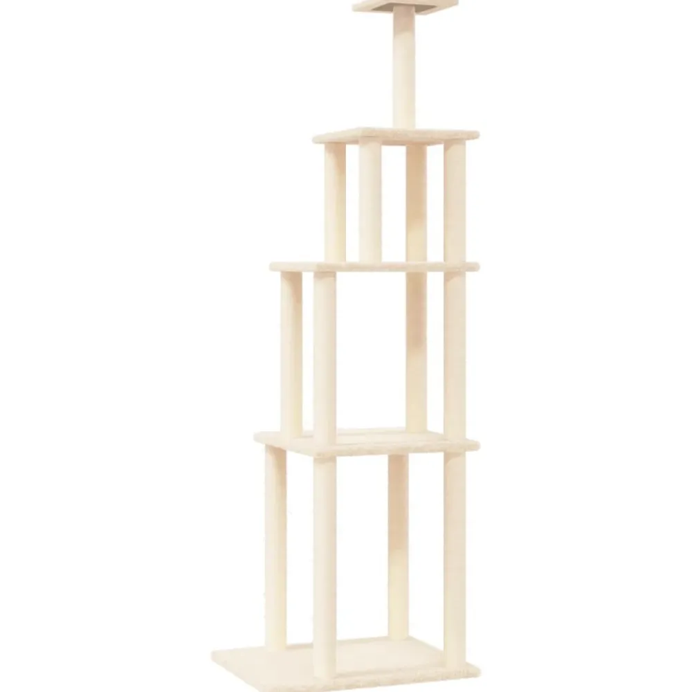Maison Exclusive Arbres À Chat Et Jouets | - Arbre à chat avec griffoirs en sisal gris clair 110 cm