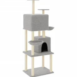 Maison Exclusive - Arbre à chat avec griffoirs en sisal gris clair 180 cm New