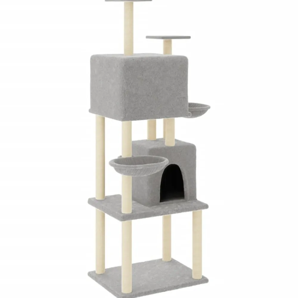 Maison Exclusive Arbres À Chat Et Jouets | - Arbre à chat avec griffoirs en sisal gris foncé 82,5 cm