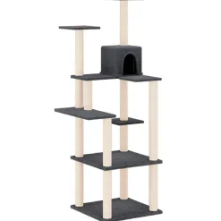 Maison Exclusive Arbres À Chat Et Jouets | - Arbre à chat avec griffoirs en sisal gris foncé 153 cm