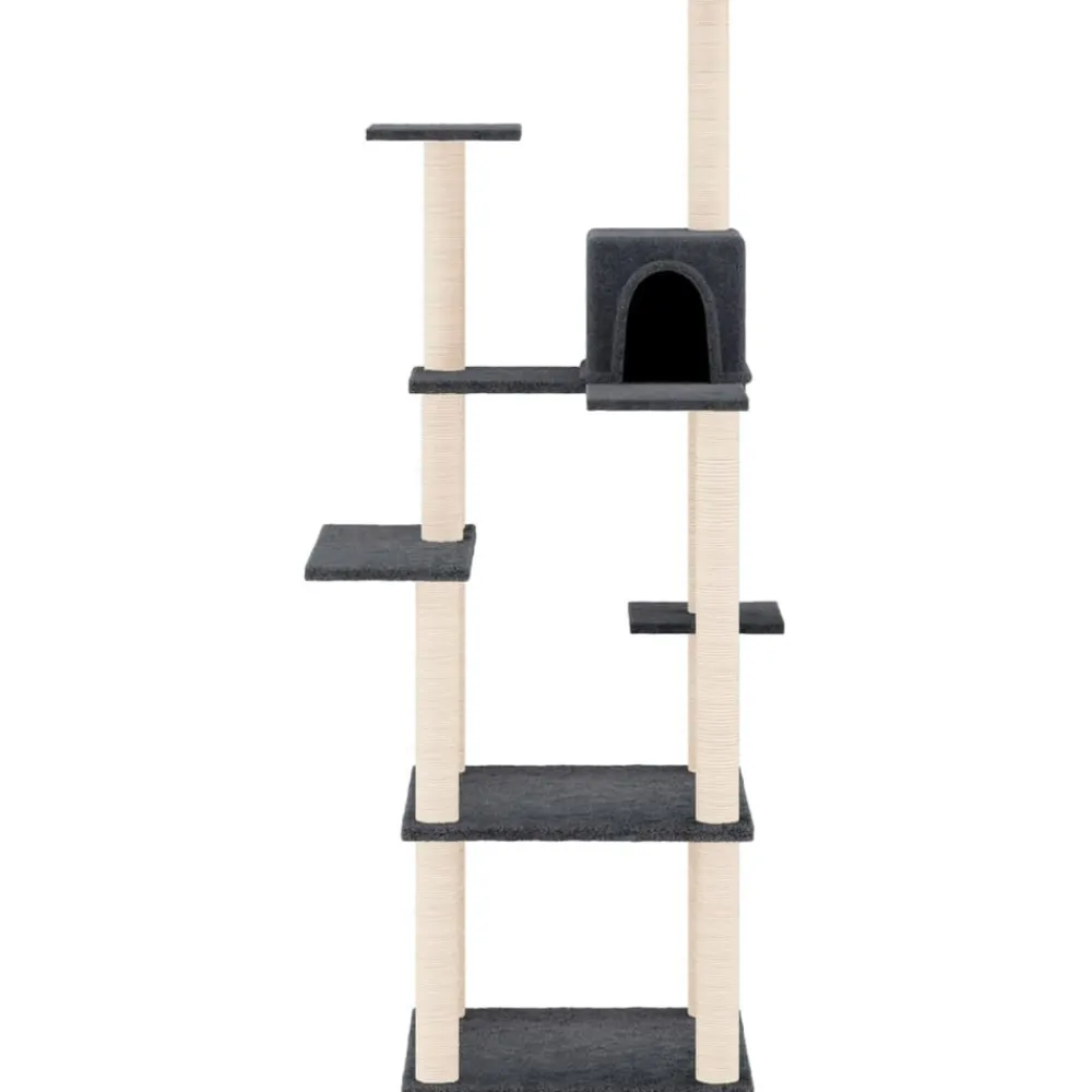 Maison Exclusive Arbres À Chat Et Jouets | - Arbre à chat avec griffoirs en sisal gris foncé 153 cm