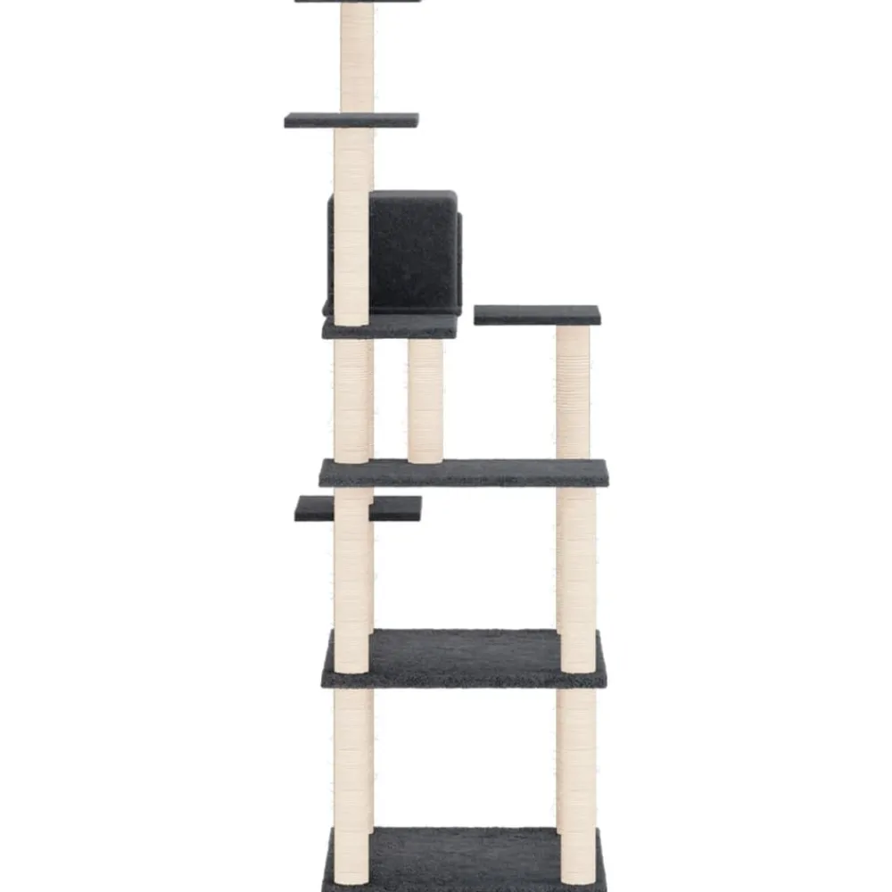 Maison Exclusive Arbres À Chat Et Jouets | - Arbre à chat avec griffoirs en sisal gris foncé 153 cm