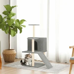 Maison Exclusive - Arbre à chat avec griffoirs en sisal gris clair 109 cm Discount
