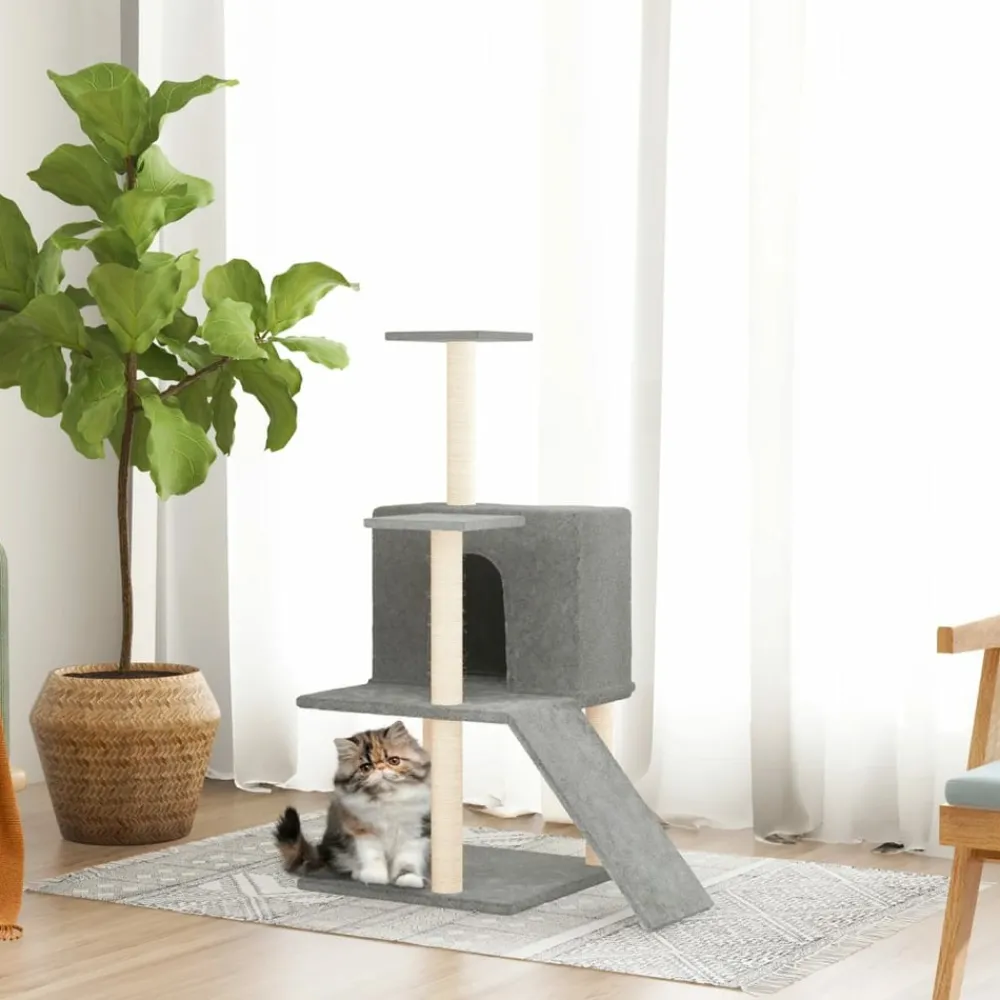 Maison Exclusive Arbres À Chat Et Jouets | - Arbre à chat avec griffoirs en sisal crème 153 cm