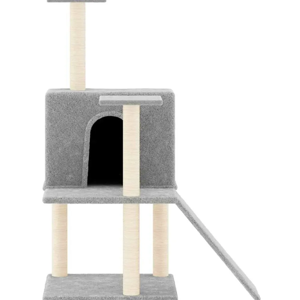 Maison Exclusive Arbres À Chat Et Jouets | - Arbre à chat avec griffoirs en sisal crème 153 cm