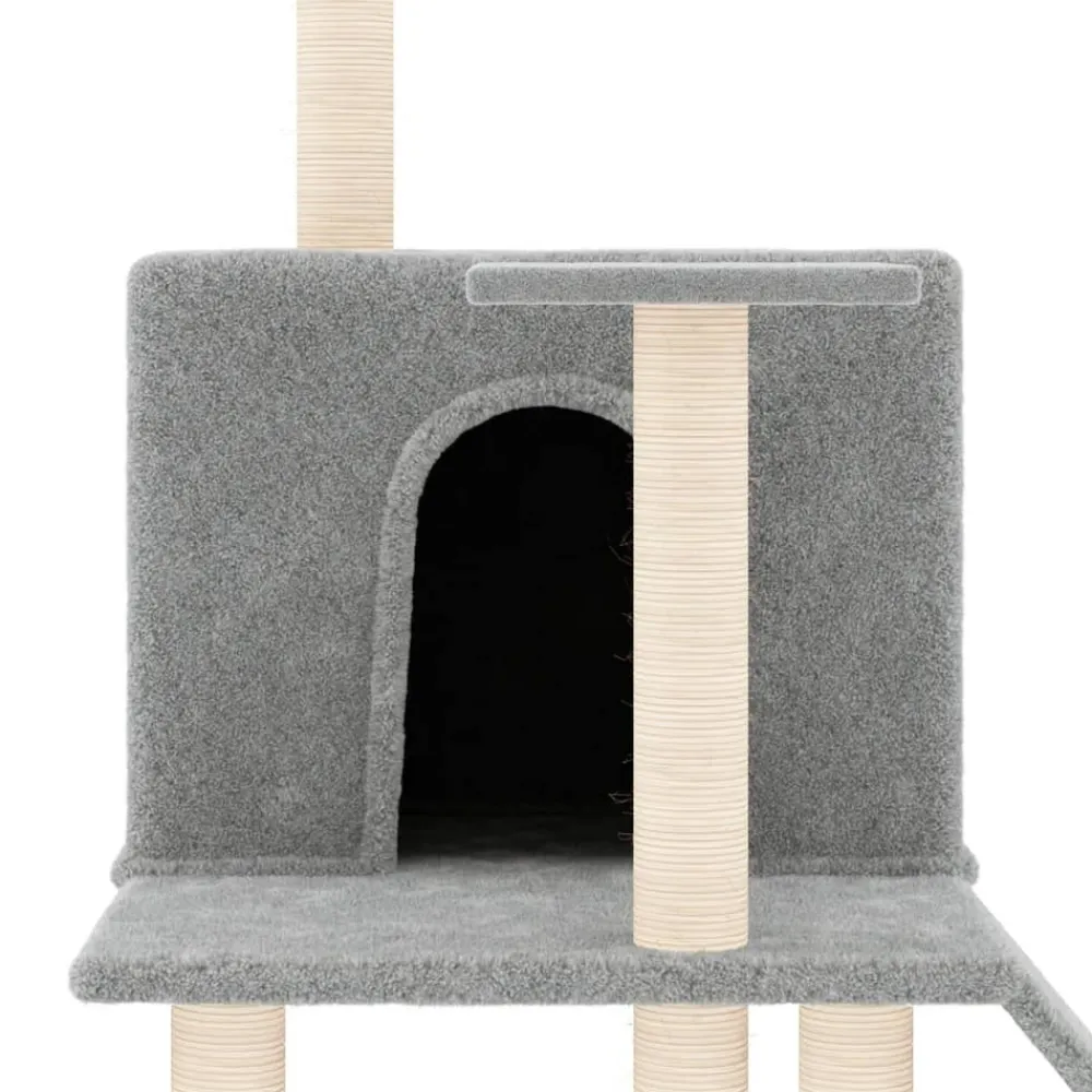 Maison Exclusive Arbres À Chat Et Jouets | - Arbre à chat avec griffoirs en sisal crème 153 cm