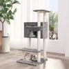 Maison Exclusive Arbres À Chat Et Jouets | - Arbre à chat avec griffoirs en sisal gris foncé 86 cm