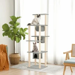 Maison Exclusive - Arbre à chat avec griffoirs en sisal gris clair 169 cm