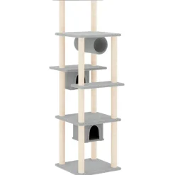 Maison Exclusive - Arbre à chat avec griffoirs en sisal gris clair 169 cm
