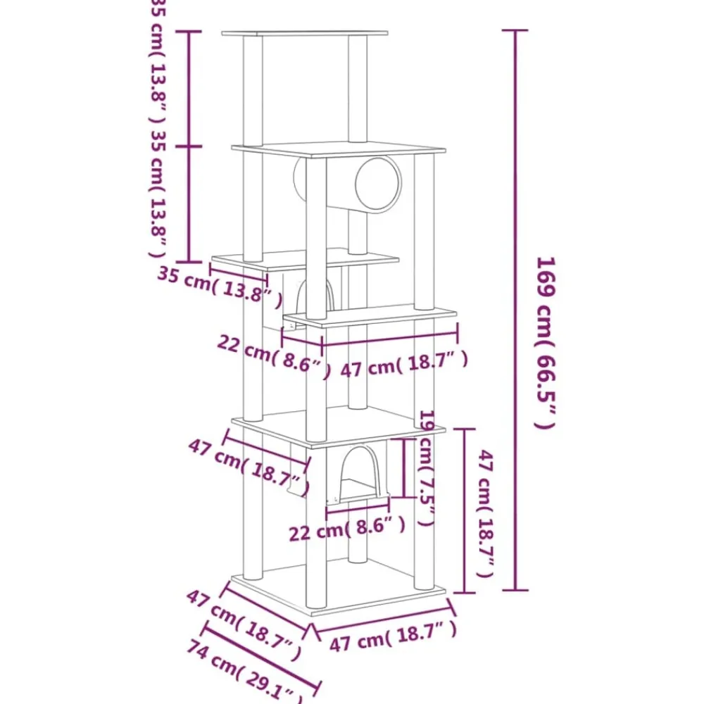 Maison Exclusive Arbres À Chat Et Jouets | - Arbre à chat avec griffoirs en sisal crème 95 cm