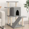 Maison Exclusive Arbres À Chat Et Jouets | - Arbre à chat avec griffoirs en sisal gris foncé 122 cm