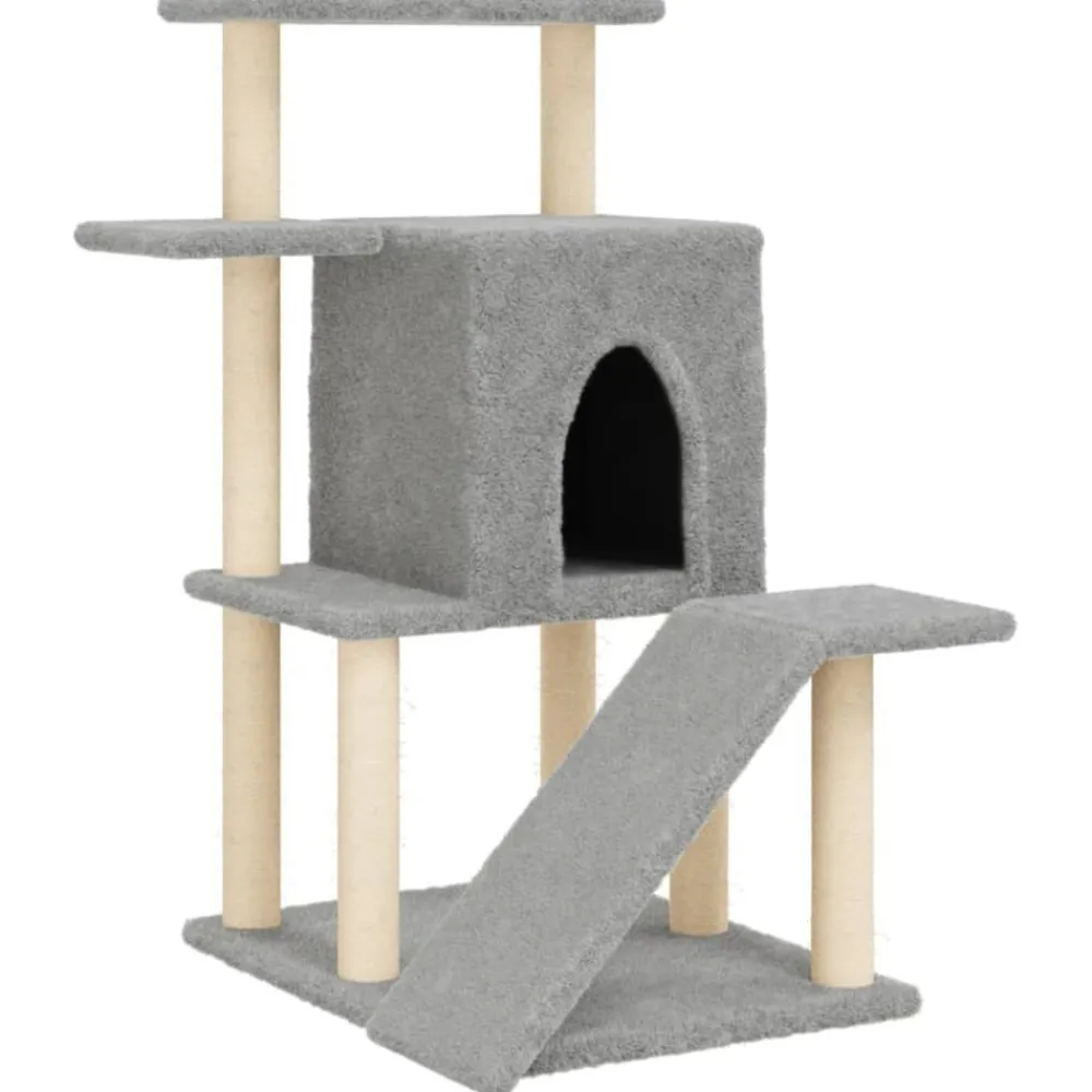 Maison Exclusive Arbres À Chat Et Jouets | - Arbre à chat avec griffoirs en sisal gris foncé 122 cm