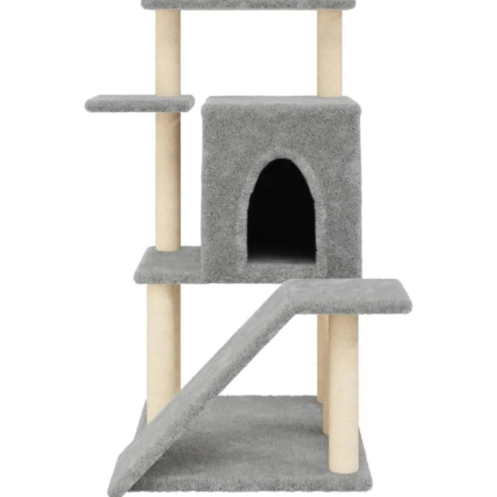 Maison Exclusive Arbres À Chat Et Jouets | - Arbre à chat avec griffoirs en sisal gris foncé 122 cm