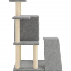 Maison Exclusive Arbres À Chat Et Jouets | - Arbre à chat avec griffoirs en sisal gris foncé 122 cm