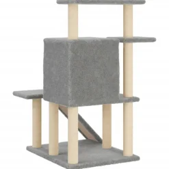Maison Exclusive Arbres À Chat Et Jouets | - Arbre à chat avec griffoirs en sisal gris foncé 122 cm