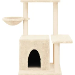 Maison Exclusive Arbres À Chat Et Jouets | - Arbre à chat avec griffoirs en sisal crème 83 cm
