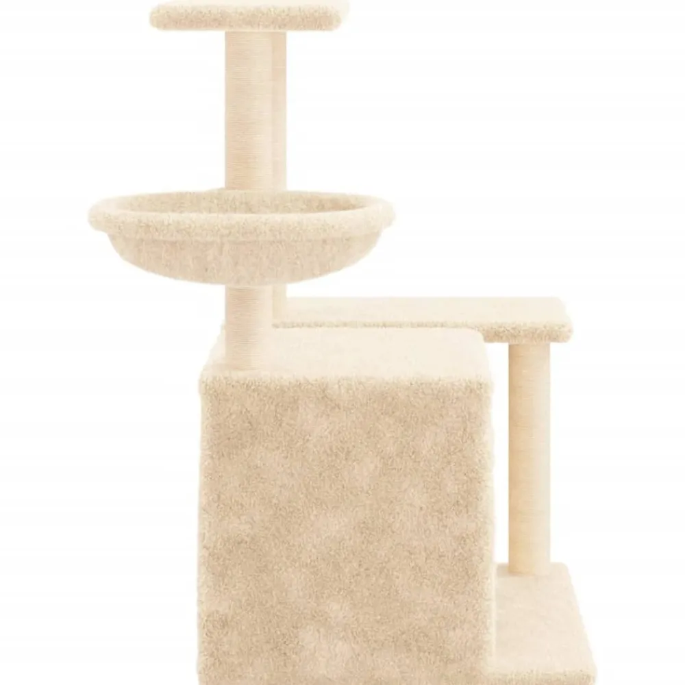 Maison Exclusive Arbres À Chat Et Jouets | - Arbre à chat avec griffoirs en sisal crème 83 cm