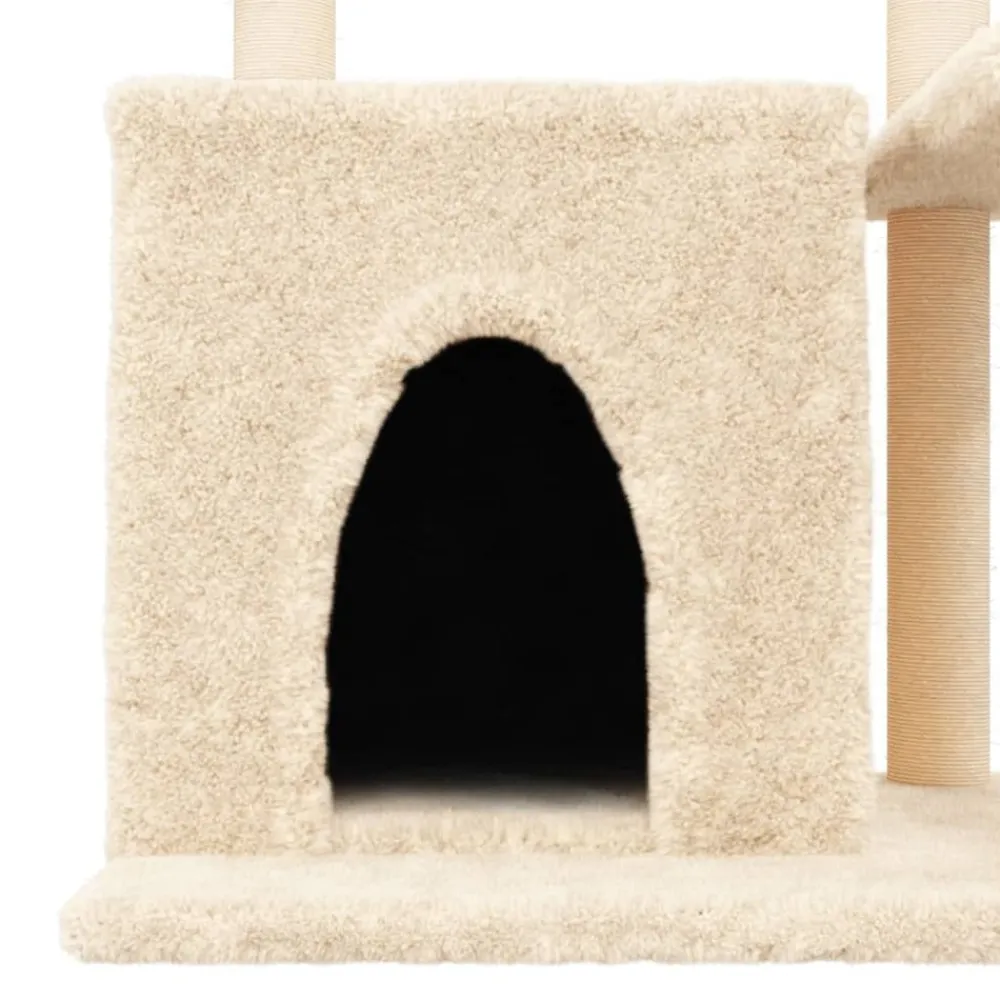 Maison Exclusive Arbres À Chat Et Jouets | - Arbre à chat avec griffoirs en sisal crème 83 cm