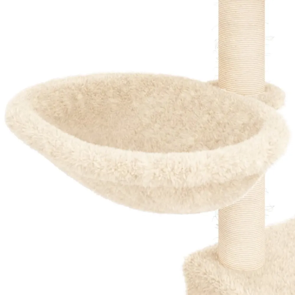Maison Exclusive Arbres À Chat Et Jouets | - Arbre à chat avec griffoirs en sisal crème 83 cm