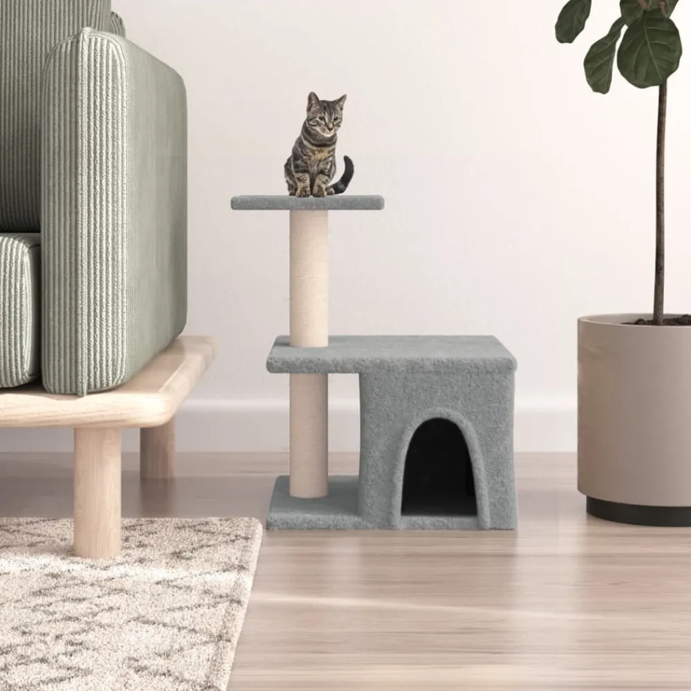 Maison Exclusive Arbres À Chat Et Jouets | - Arbre à chat avec griffoirs gris clair 82 cm