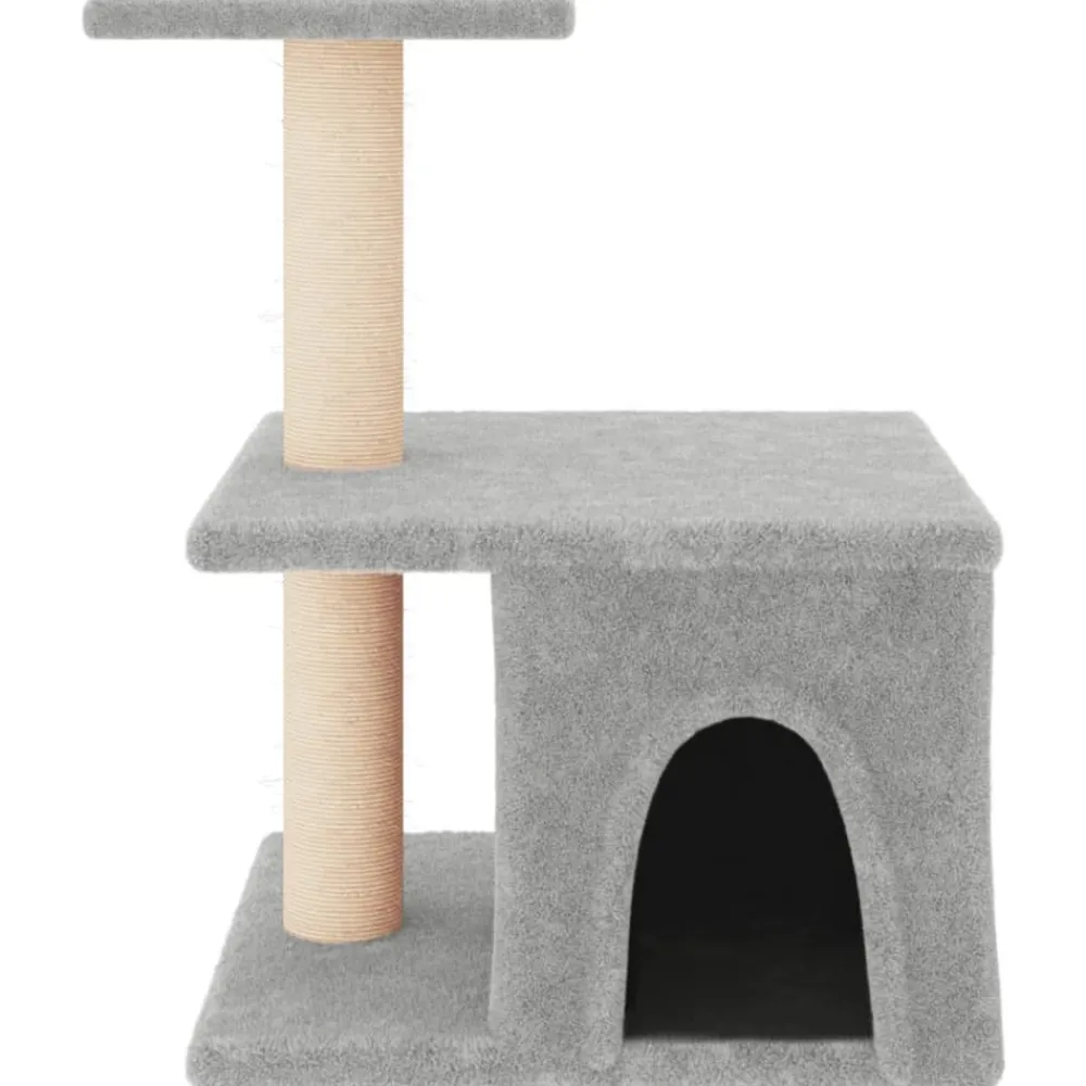 Maison Exclusive Arbres À Chat Et Jouets | - Arbre à chat avec griffoirs gris clair 82 cm