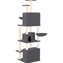Maison Exclusive - Arbre à chat avec griffoirs en sisal gris foncé 180 cm Sale