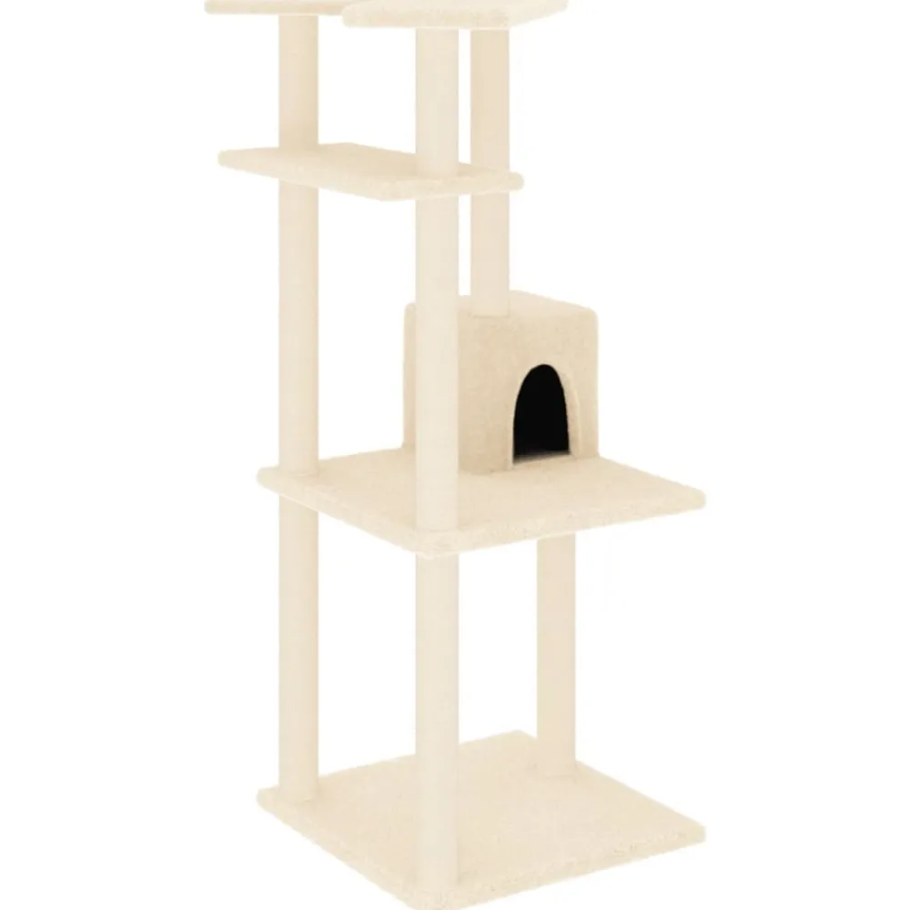 Maison Exclusive Arbres À Chat Et Jouets | - Arbre à chat avec griffoirs en sisal gris clair 153 cm