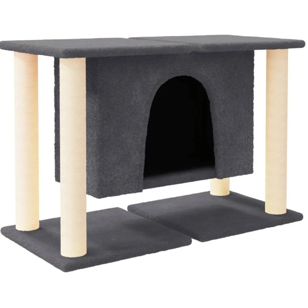 Maison Exclusive Arbres À Chat Et Jouets | - Arbre à chat avec griffoirs en sisal gris clair 83 cm