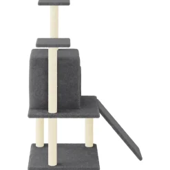 Maison Exclusive Arbres À Chat Et Jouets | - Arbre à chat avec griffoirs en sisal gris foncé 110 cm