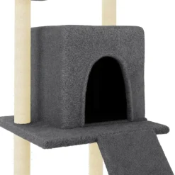 Maison Exclusive Arbres À Chat Et Jouets | - Arbre à chat avec griffoirs en sisal gris foncé 110 cm